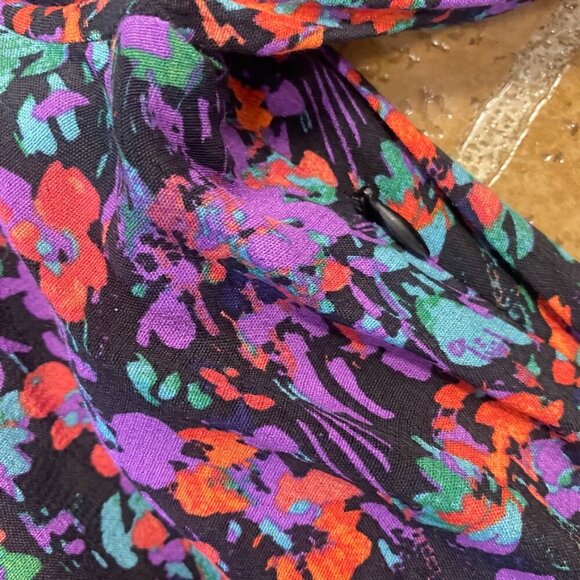 Zara Floral Gathered Ruched Ruffle Dress - Picture 14 of 14